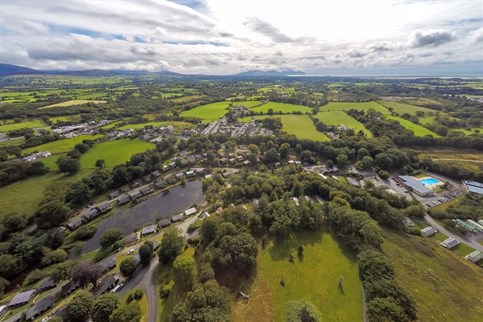 Glan Gwna Country Holiday Park from the air