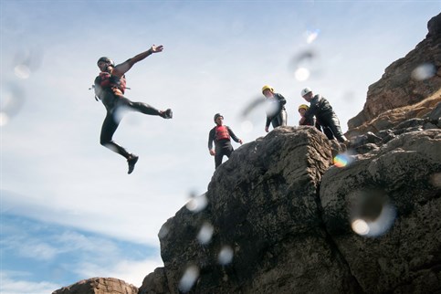 Coasteering on the Anglesey coast